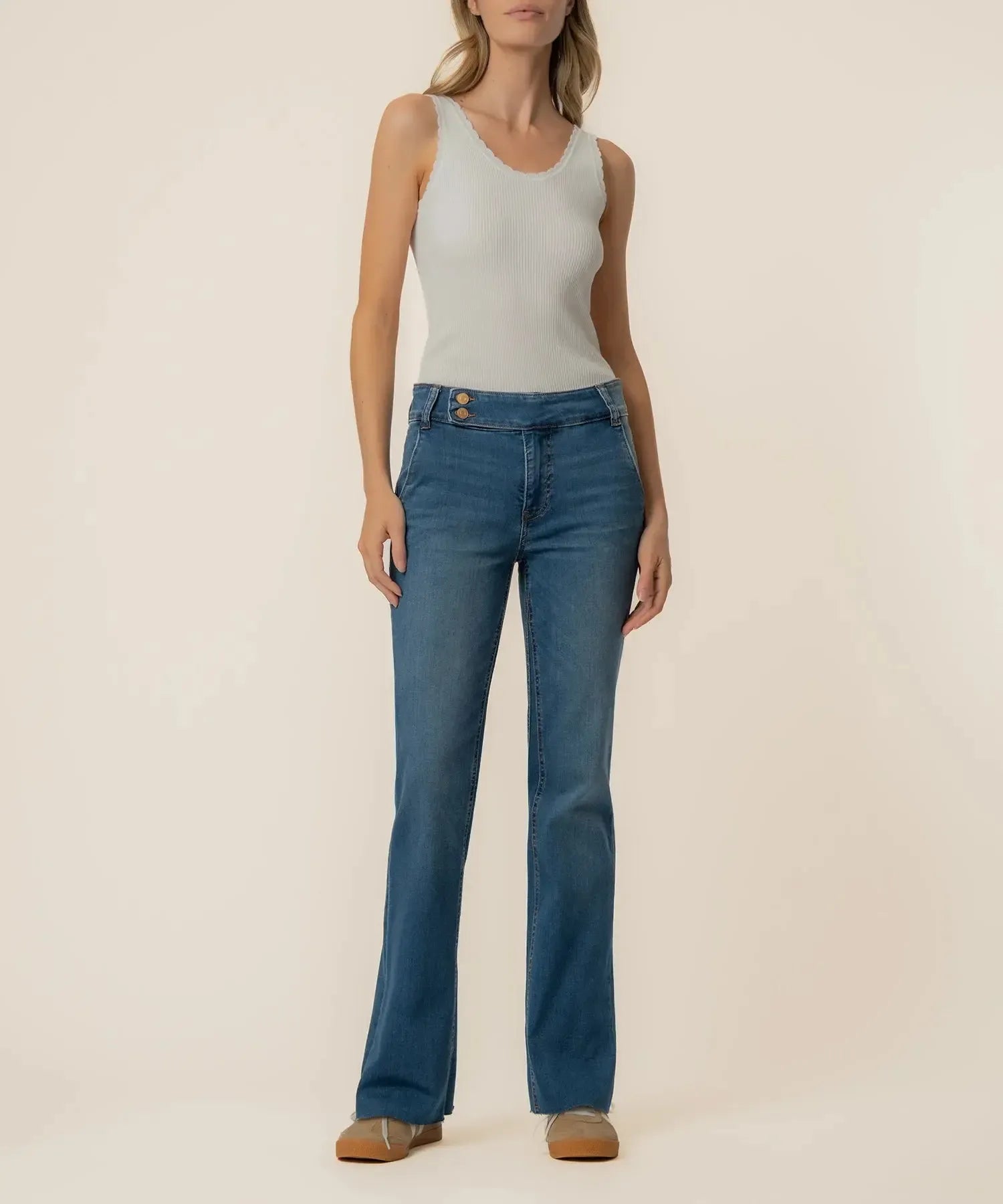 KUT Kelly High Rise Flare - Honest-Hand In Pocket
