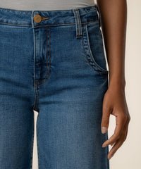 KUT Maya High Rise Wide Leg Wide Hem - Journey-Hand In Pocket