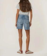 Kut Hailey High Rise Shorts - Focus-Hand In Pocket