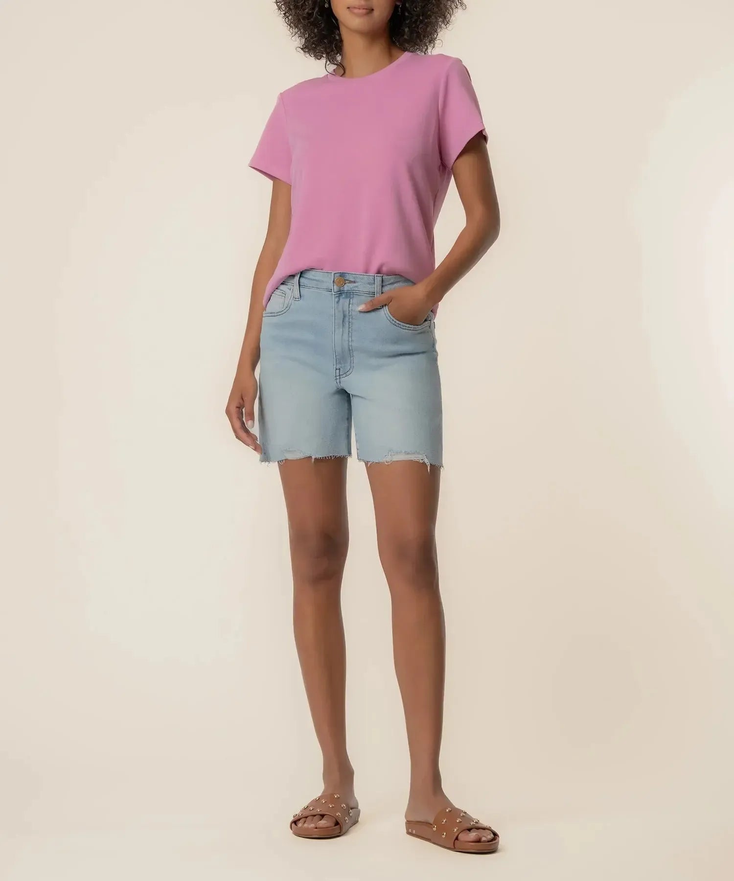 KUT Remington S/S Shirt - Cupcake-Hand In Pocket