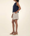 KUT Joanne Sleeveless Crop Top- Ink Blue-Hand In Pocket