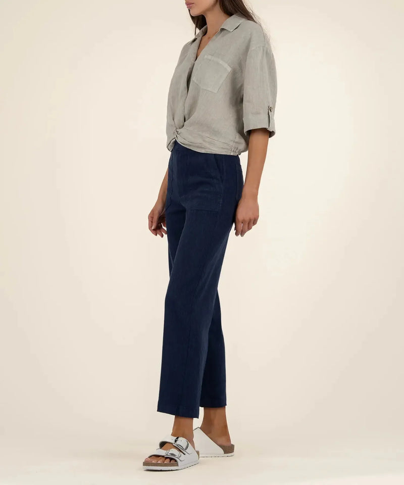 KUT Rebel Knot Front Shirt - Wheat-Hand In Pocket