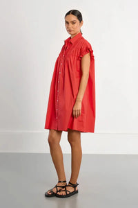 Molly Bracken T-Shirt Dress - Red-Hand In Pocket