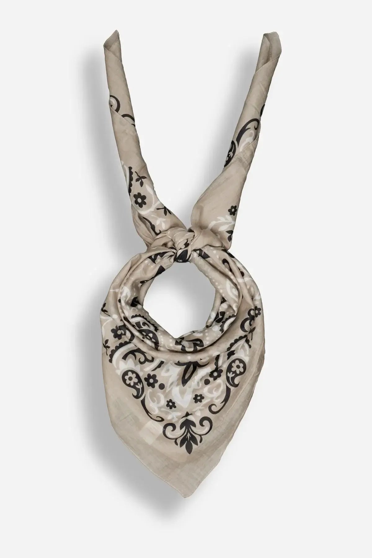 Juniper Scarf Bandana - Taupe-Hand In Pocket