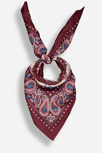 Estelle Rodeo Scarf - Cabernet-Hand In Pocket