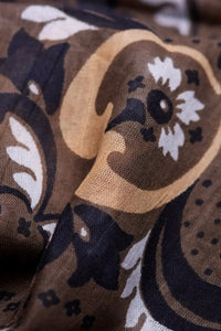 Delphine Flower Scarf Bandana - Army-Hand In Pocket