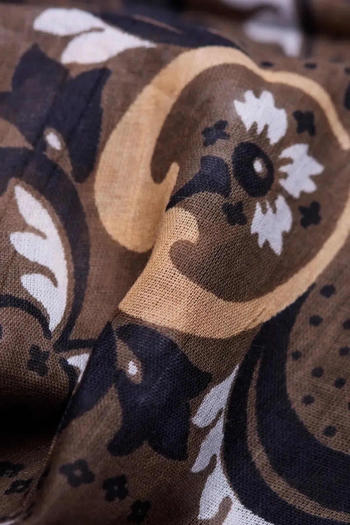 Delphine Flower Scarf Bandana - Army-Hand In Pocket