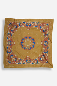 Delphine Flower Scarf Bandana - Camel-Hand In Pocket