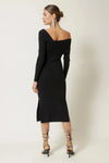 Line + Dot Sylvie Midi Dress- Black