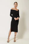 Line + Dot Sylvie Midi Dress- Black