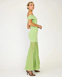 Line + Dot Rowan Sweater Dress- Green-Hand In Pocket