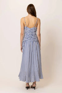 Line + Dot Noah Maxi Dress - Blue/White-Hand In Pocket