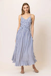 Line + Dot Noah Maxi Dress - Blue/White-Hand In Pocket