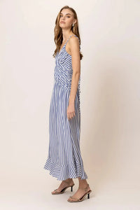 Line + Dot Noah Maxi Dress - Blue/White-Hand In Pocket