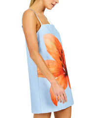 Line + Dot Avah Mini Dress - Blue/Orange-Hand In Pocket