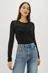 Rails Lovisa Long Sleeve Top-Black-Hand In Pocket
