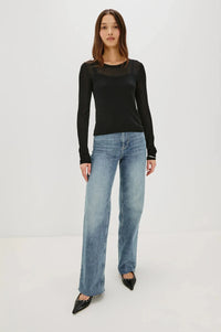 Rails Lovisa Long Sleeve Top-Black-Hand In Pocket