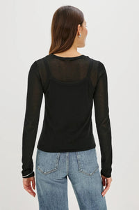Rails Lovisa Long Sleeve Top-Black-Hand In Pocket