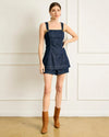 Line + Dot Caryl Romper- indigo-Hand In Pocket