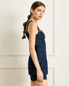 Line + Dot Caryl Romper- indigo-Hand In Pocket