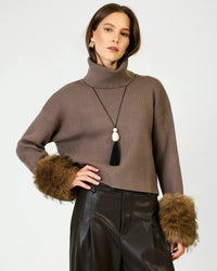 Line + Dot Hadley Sweater - Mocha-Hand In Pocket