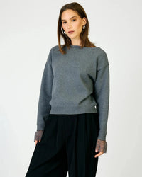 Line + Dot Adelina Sweater - Charcoal Grey-Hand In Pocket
