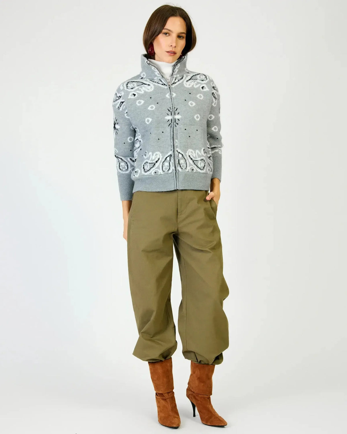 Line + Dot Rio Sweater - Grey-Hand In Pocket