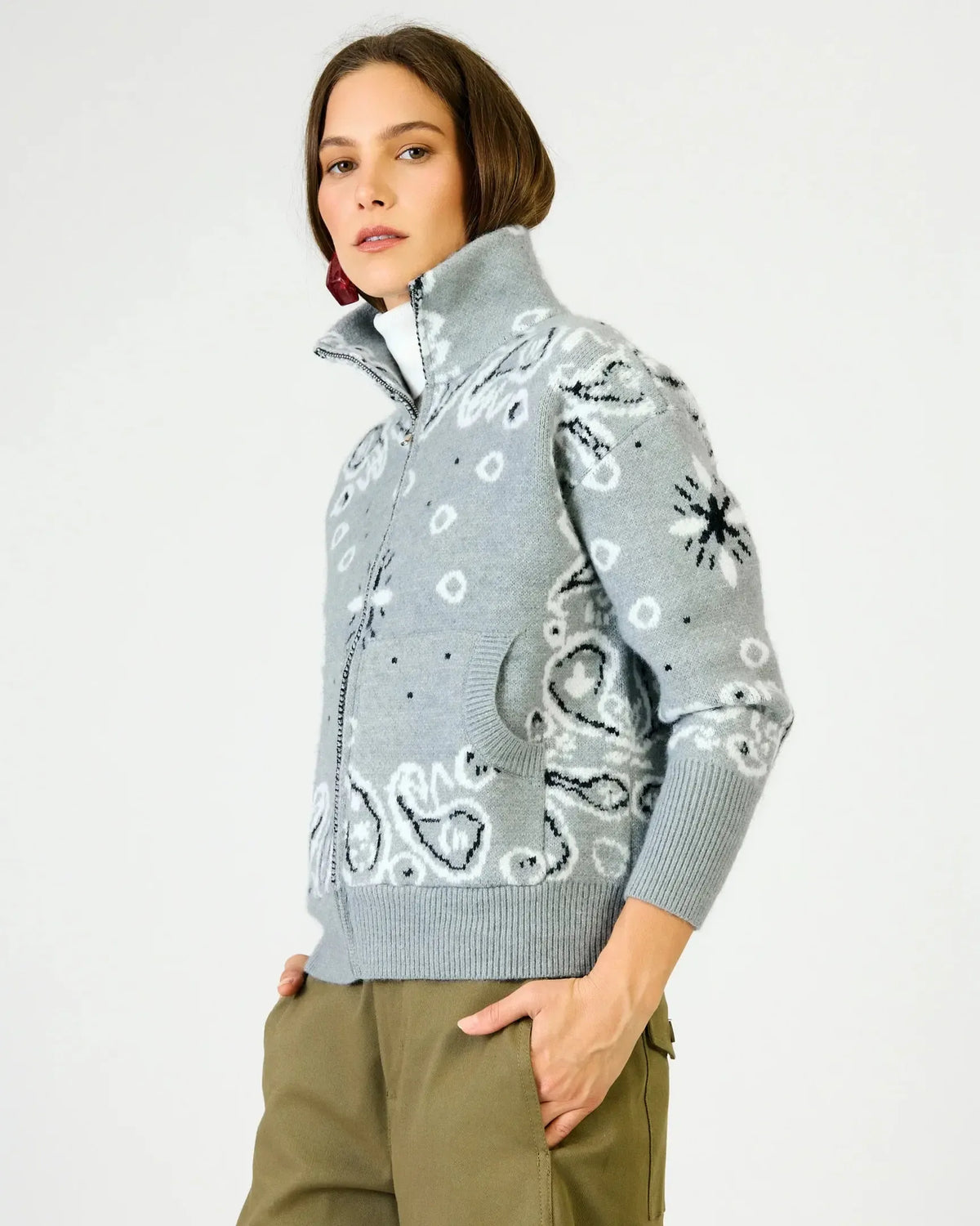 Line + Dot Rio Sweater - Grey-Hand In Pocket