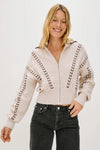 Rails Lune Zip Up- Oatmeal-Hand In Pocket