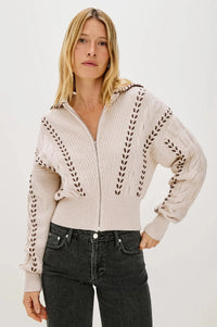 Rails Lune Zip Up- Oatmeal-Hand In Pocket