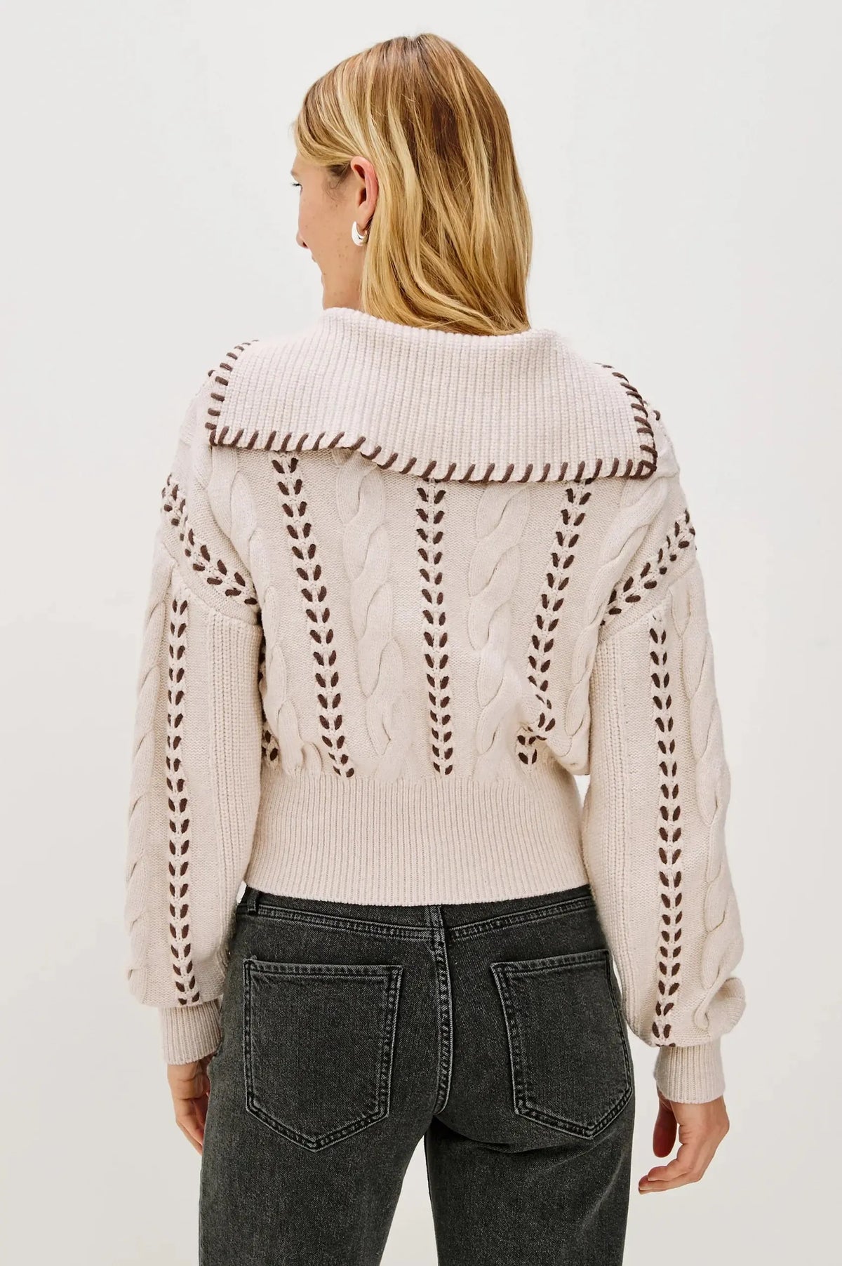 Rails Lune Zip Up- Oatmeal-Hand In Pocket