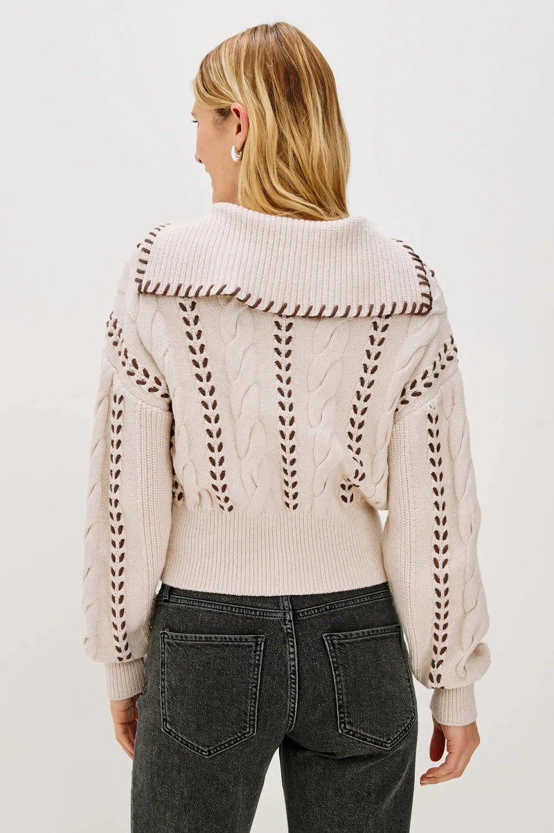 Rails Lune Zip Up- Oatmeal-Hand In Pocket