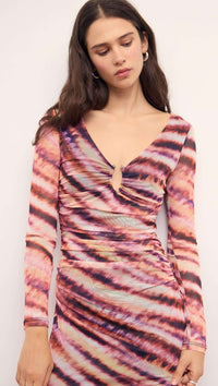 MINKPINK Liv Mesh Midi Dress - Abstract-Hand In Pocket