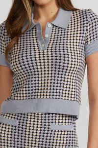 Lucy Paris Vivian Knit Top - Blue-Hand In Pocket