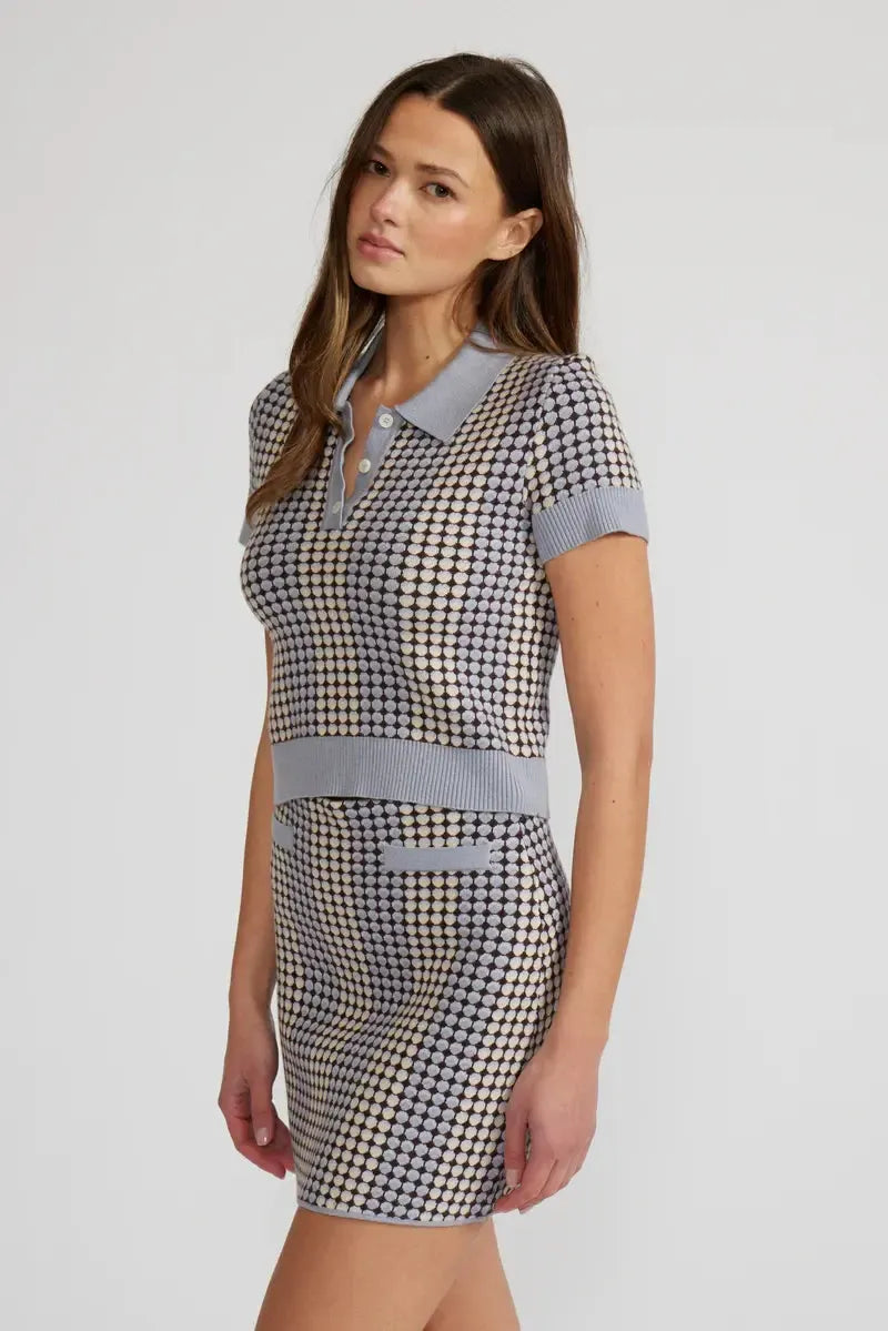 Lucy Paris Vivian Knit Top - Blue-Hand In Pocket