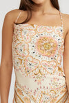 Lucy Paris Eden Cowl Neck Dress- Multi-Hand In Pocket