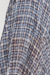 Lucy Paris Talia Pleated Skirt- Blue Plaid-Hand In Pocket