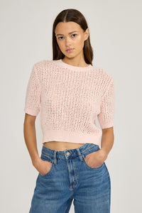 Lucy Paris Lou Knit Top - Light Pink-Hand In Pocket