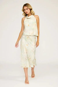 Lucy Paris Bowie Cowl Neck Top - Mint-Hand In Pocket