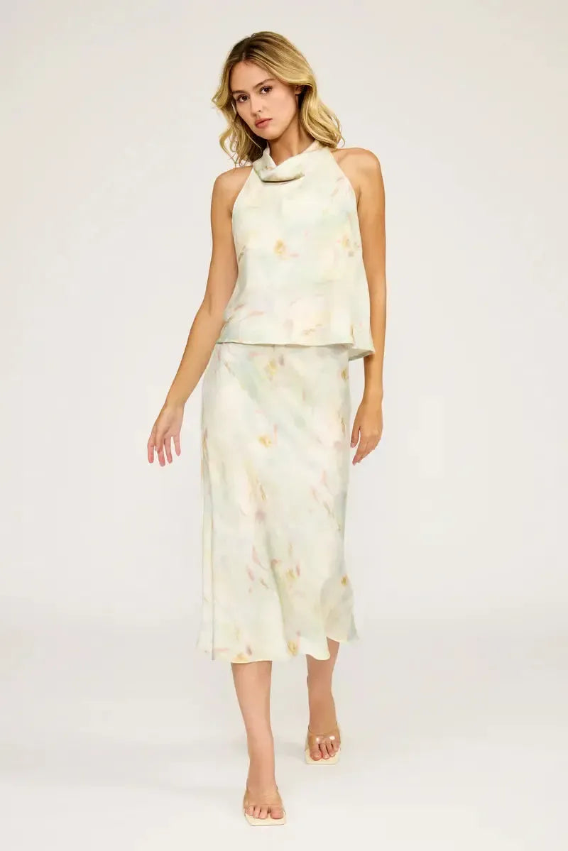 Lucy Paris Bowie Cowl Neck Top - Mint-Hand In Pocket