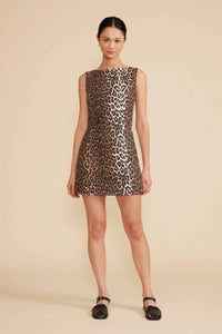 Lucy Paris Cara Leopard Dress- Leopard-Hand In Pocket