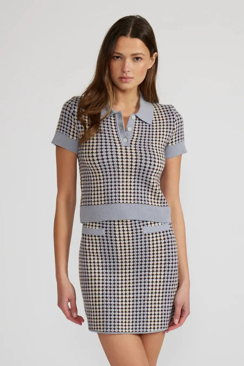 Lucy Paris Vivian Knit Top - Blue-Hand In Pocket