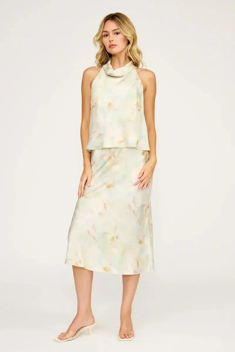 Lucy Paris Bowie Cowl Neck Top - Mint-Hand In Pocket
