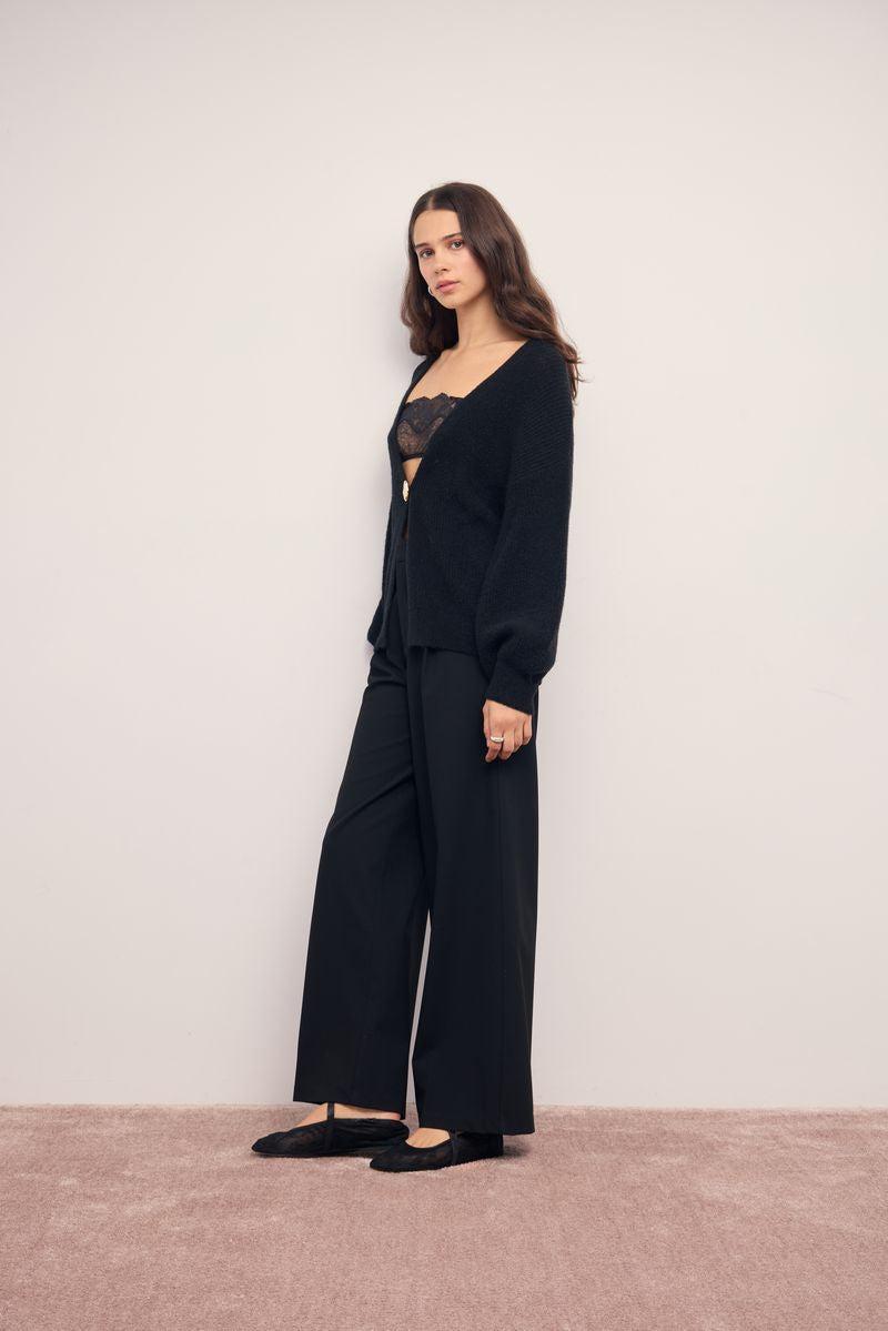 MINKPINK Jette Jewel Cardigan - Black-Hand In Pocket