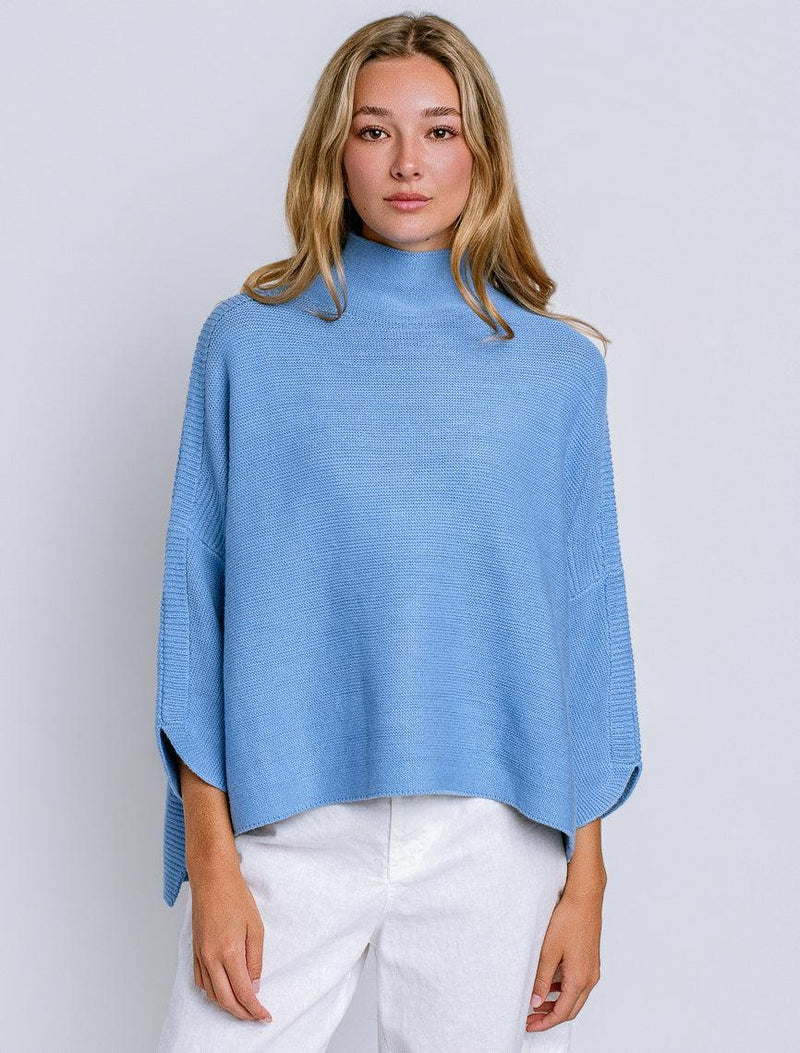 Kerisma Boho Sweater - Coastal Blue-Hand In Pocket