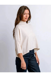 Kerisma Aja "Ortho" Lightweight Sweater- Ecru-Hand In Pocket