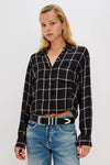 Rails Malin Flannel- Onyx Sand Birch-Hand In Pocket
