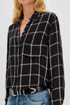 Rails Malin Flannel- Onyx Sand Birch-Hand In Pocket