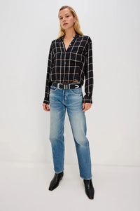 Rails Malin Flannel- Onyx Sand Birch-Hand In Pocket