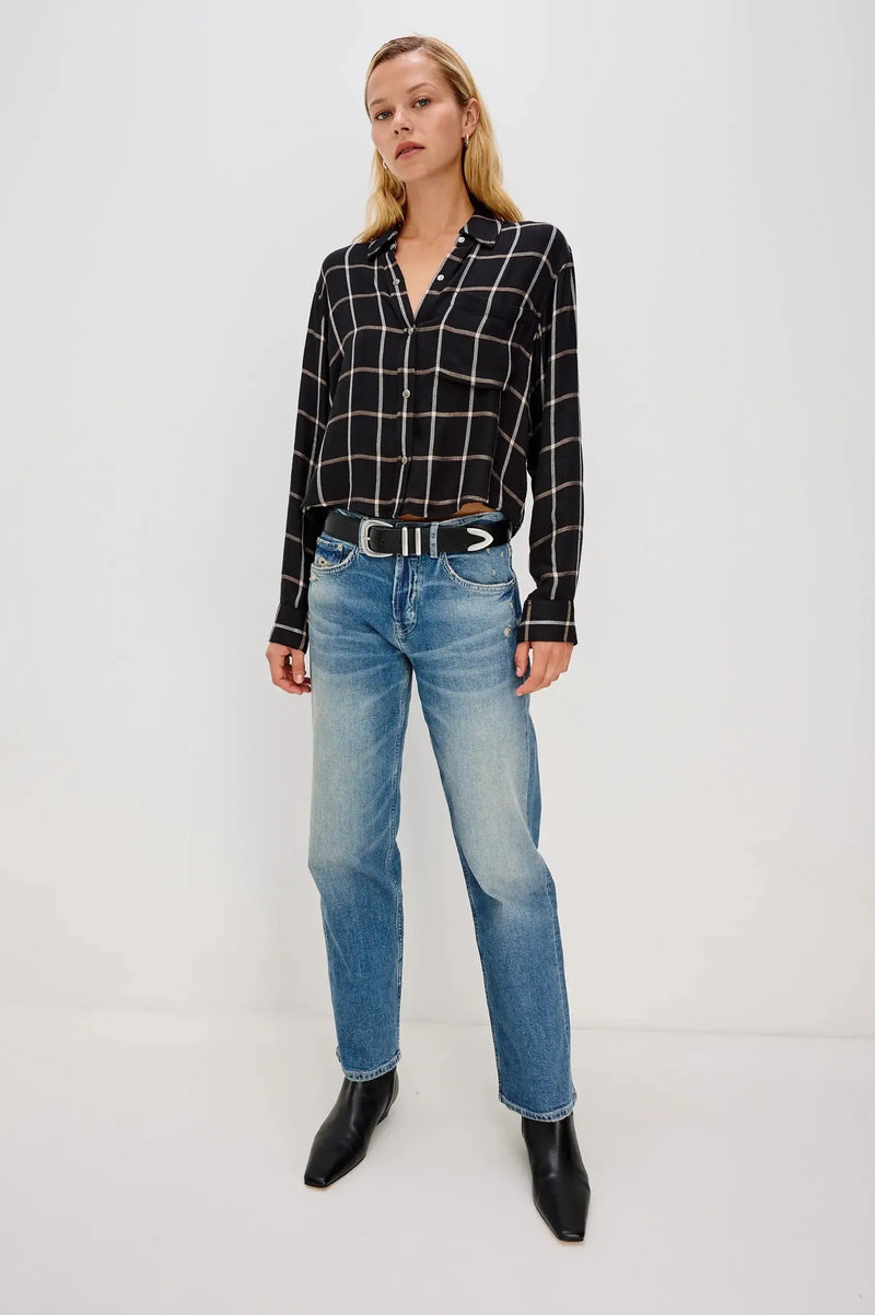 Rails Malin Flannel- Onyx Sand Birch-Hand In Pocket